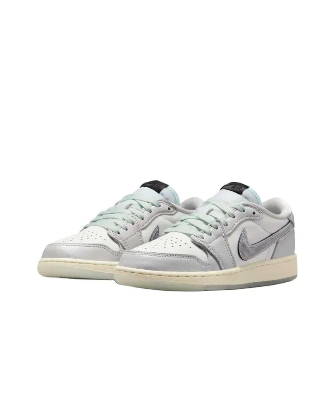 JORDAN Серые кожаные кроссовки, фото 2