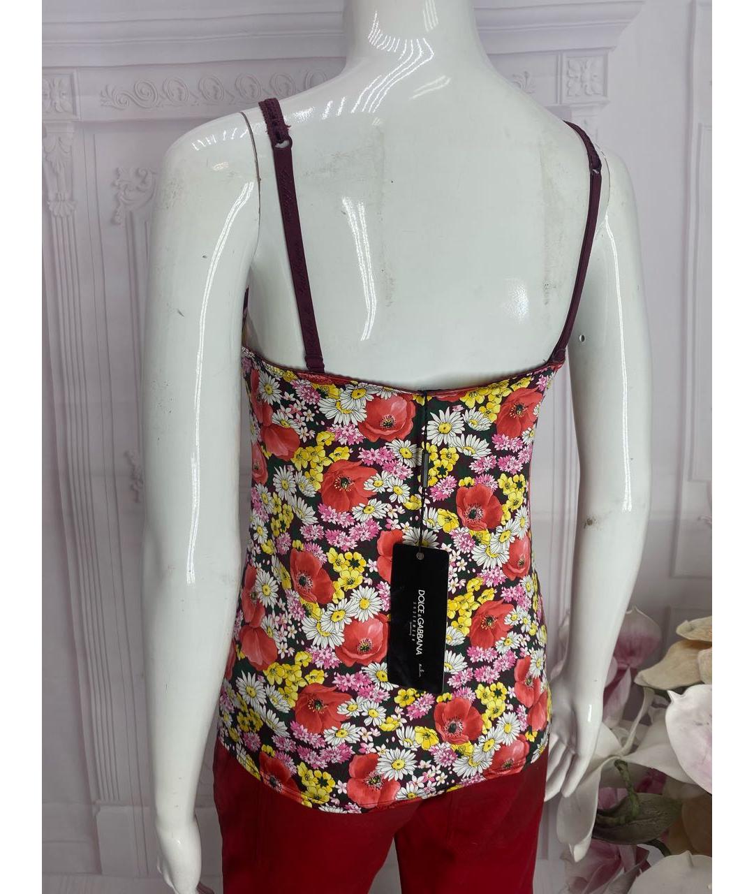 DOLCE&GABBANA Мульти полиэстеровая майка, фото 6