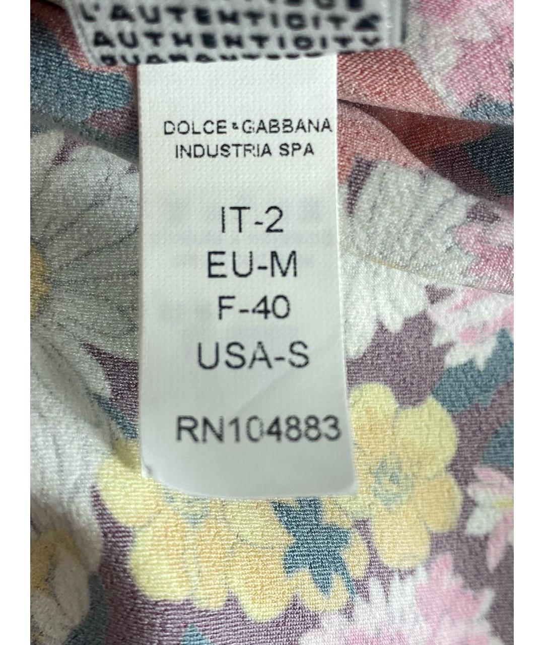 DOLCE&GABBANA Мульти полиэстеровая майка, фото 8