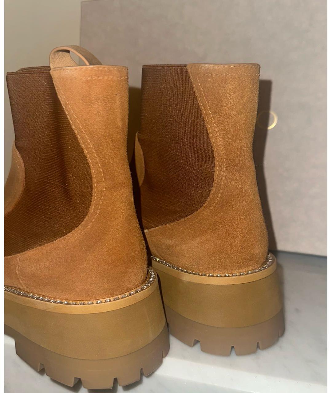 JIMMY CHOO Коричневые замшевые ботинки, фото 4