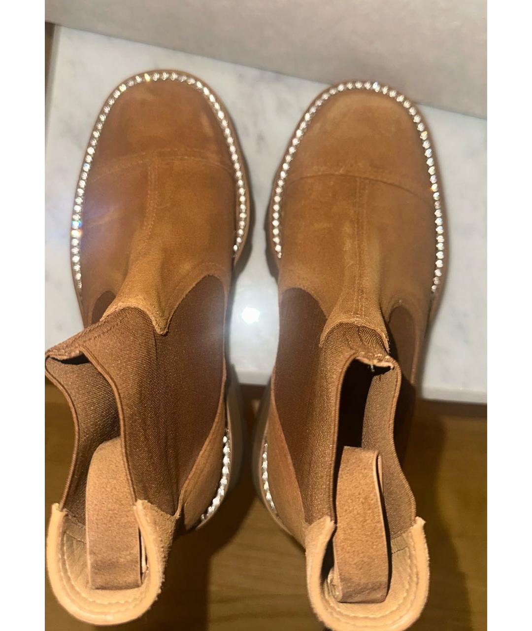 JIMMY CHOO Коричневые замшевые ботинки, фото 3