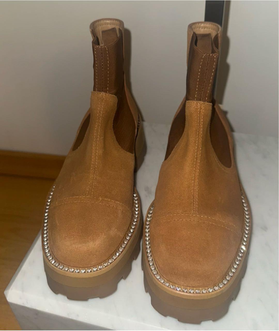 JIMMY CHOO Коричневые замшевые ботинки, фото 2