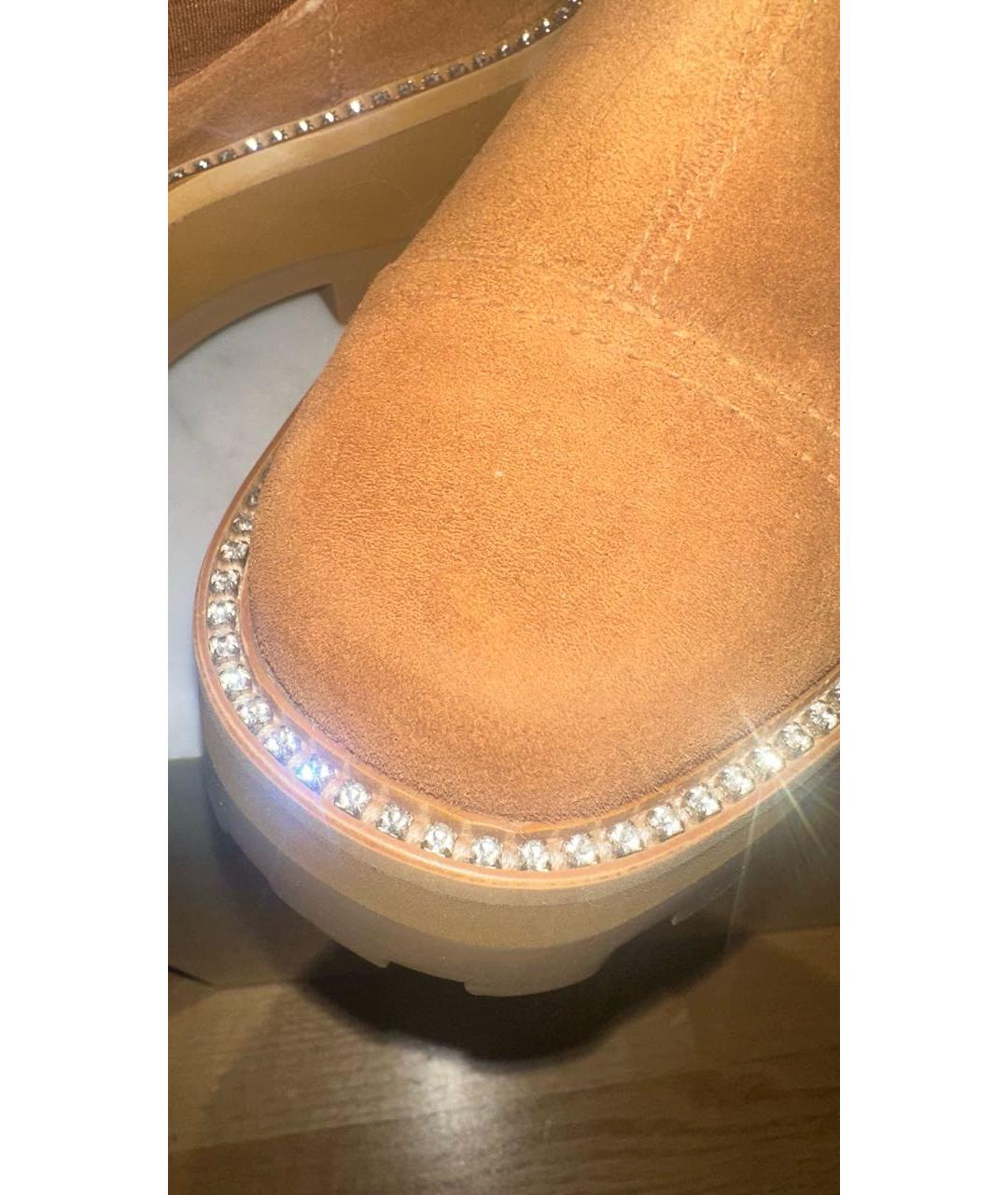 JIMMY CHOO Коричневые замшевые ботинки, фото 5