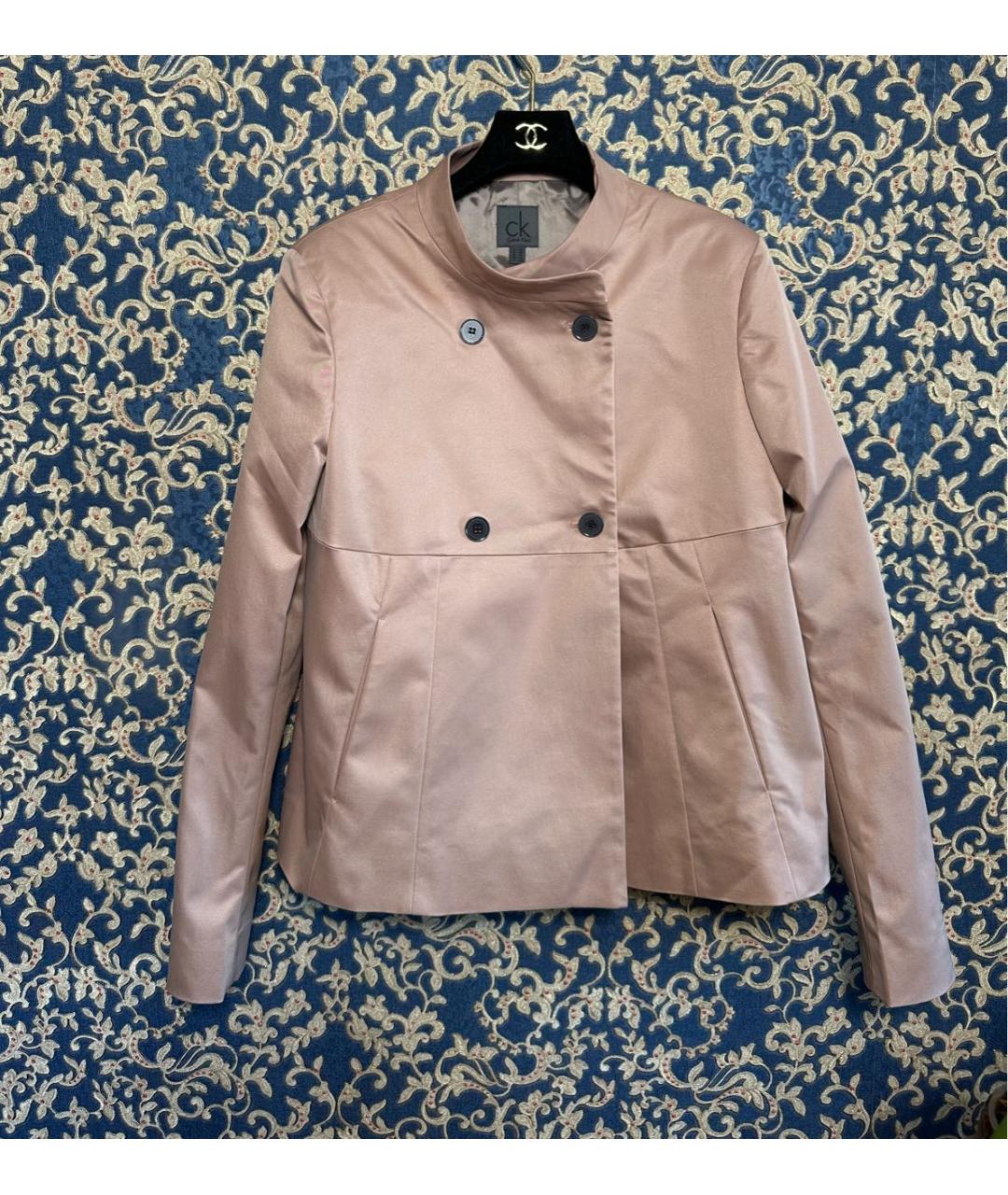 CALVIN KLEIN Розовый полиэстеровый тренч/плащ, фото 3