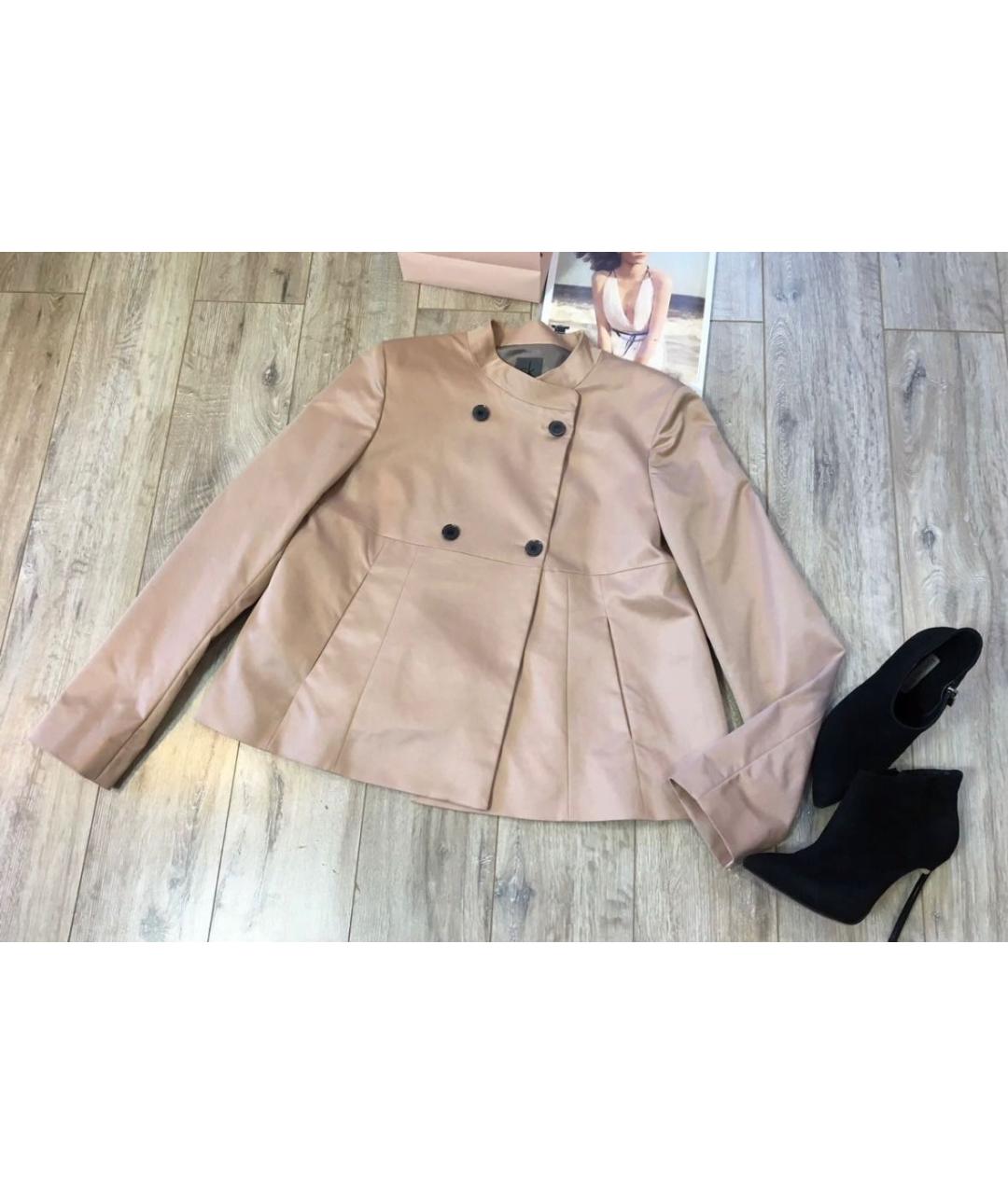 CALVIN KLEIN Розовый полиэстеровый тренч/плащ, фото 8