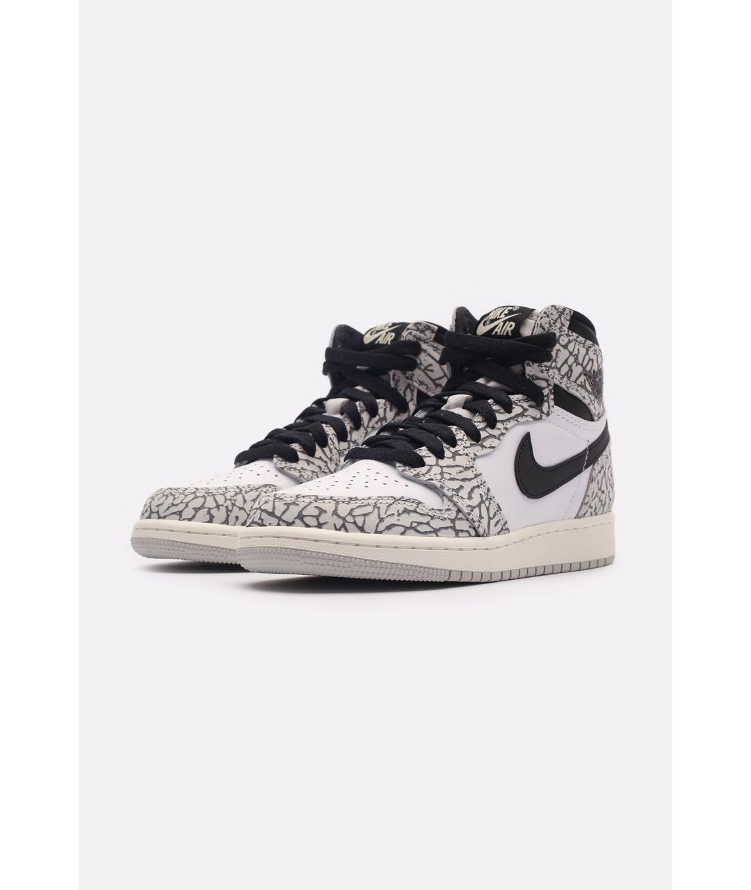 JORDAN Серые кожаные кроссовки, фото 2