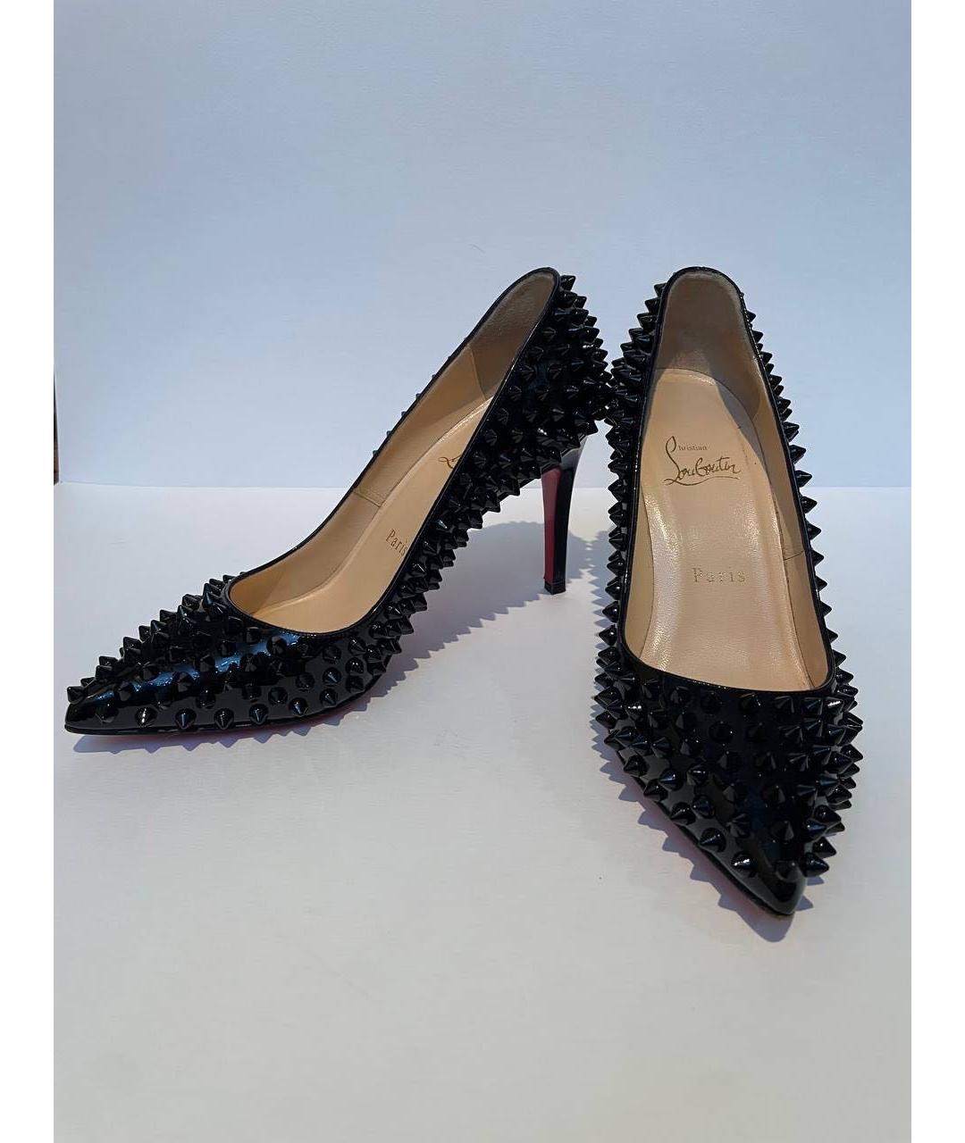 CHRISTIAN LOUBOUTIN Черные туфли из лакированной кожи, фото 4