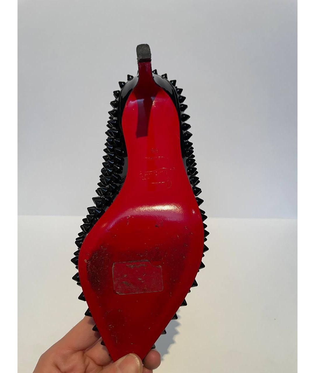 CHRISTIAN LOUBOUTIN Черные туфли из лакированной кожи, фото 3