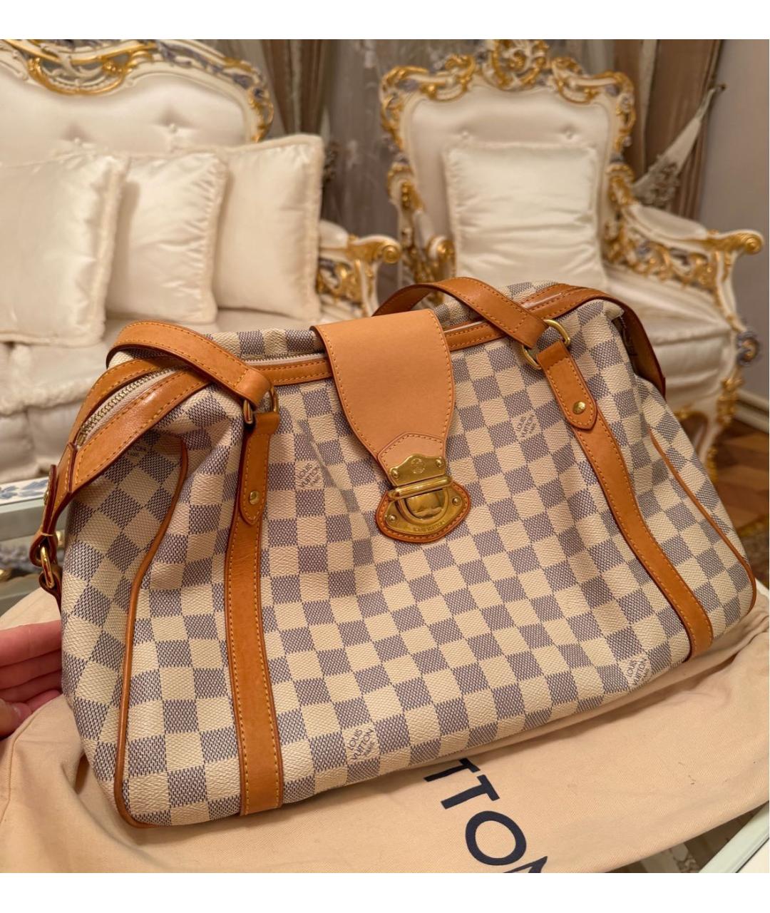 LOUIS VUITTON Белая кожаная сумка через плечо, фото 6