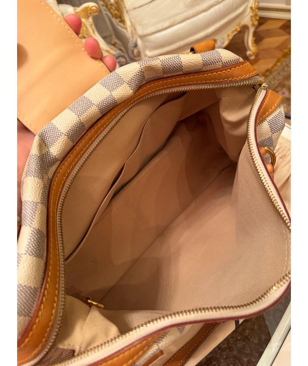 LOUIS VUITTON Белая кожаная сумка через плечо, фото 8