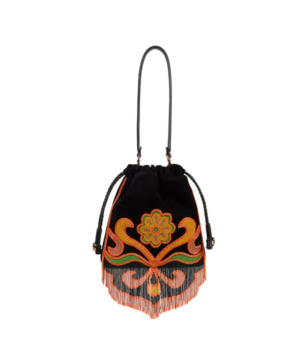 ETRO Черная замшевая сумка с короткими ручками, фото 1