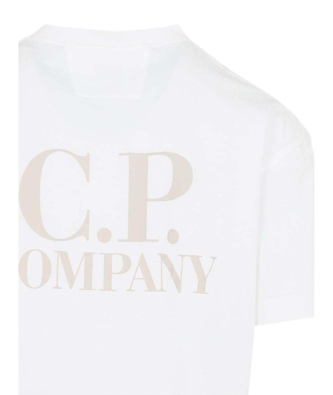 CP COMPANY Белая хлопковая футболка, фото 3