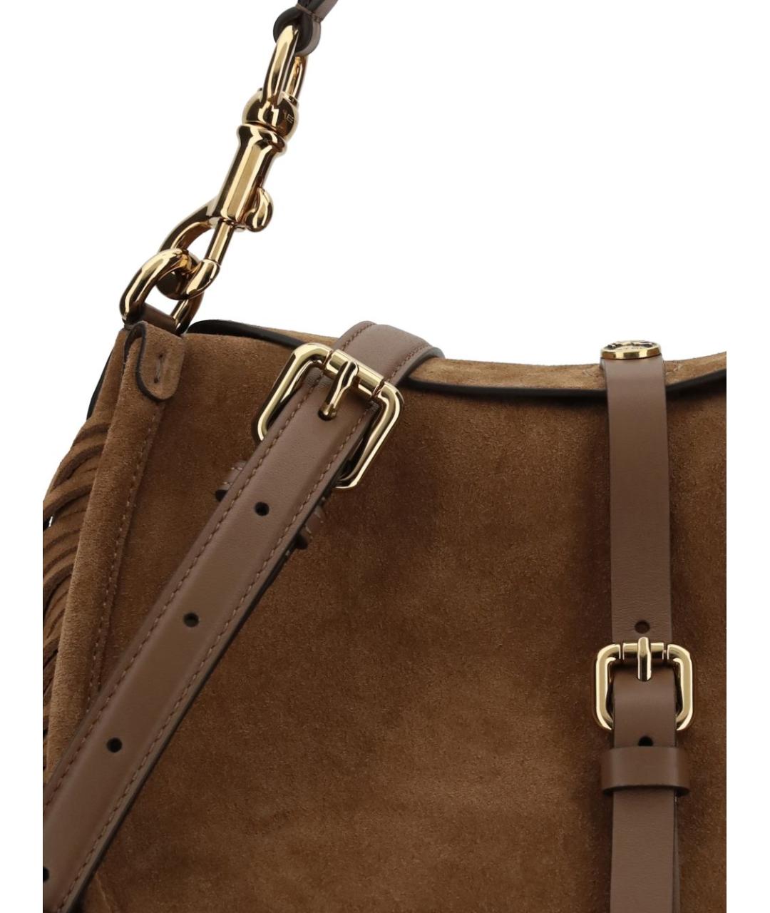 ETRO Коричневая замшевая сумка через плечо, фото 3