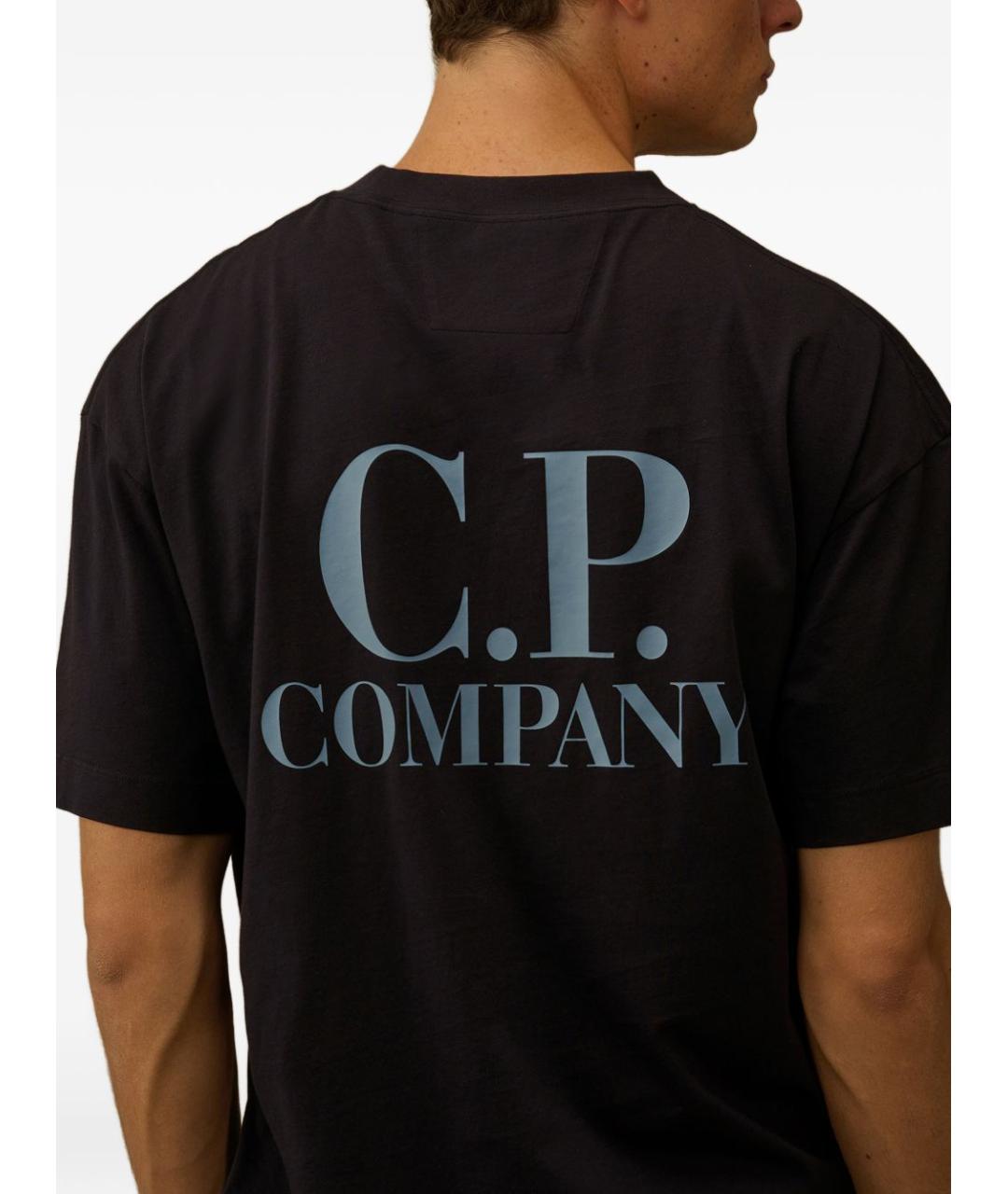 CP COMPANY Синяя хлопковая футболка, фото 2