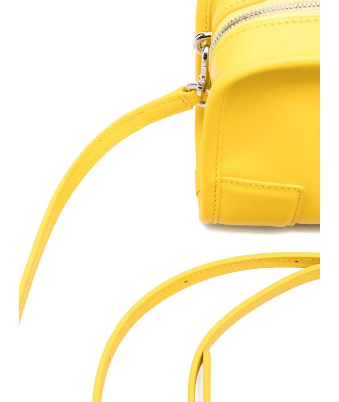 LOEWE Желтая кожаная сумка тоут, фото 5