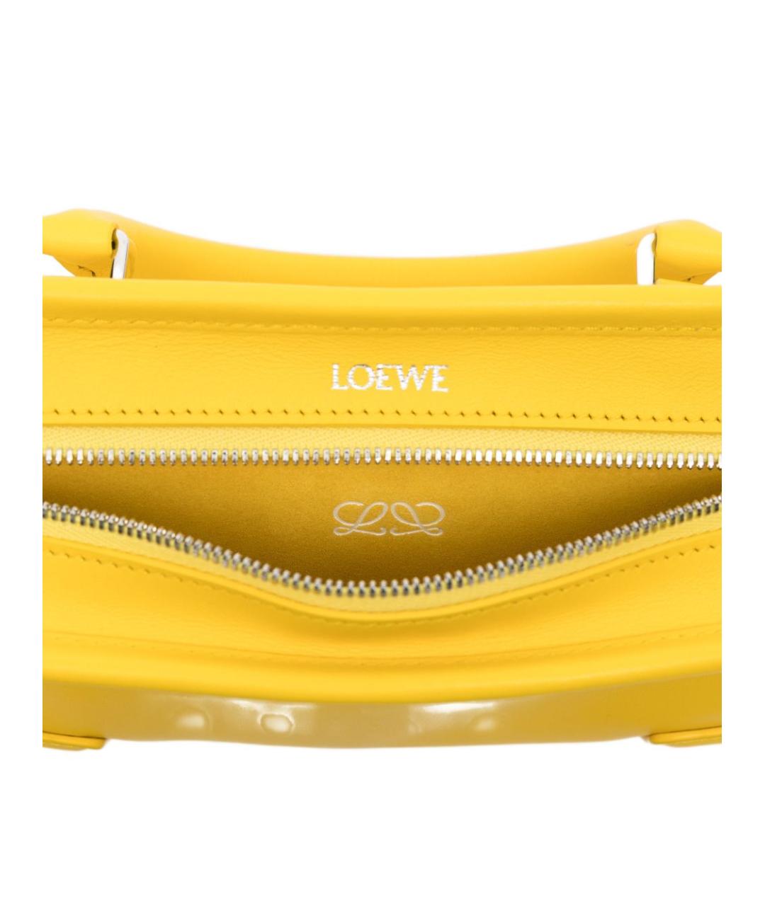 LOEWE Желтая кожаная сумка тоут, фото 3
