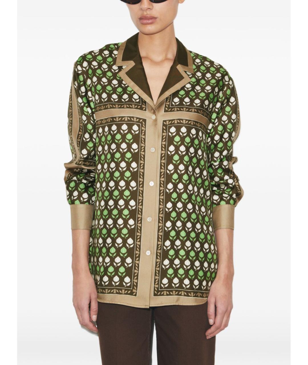 TORY BURCH Мульти шелковая рубашка, фото 4