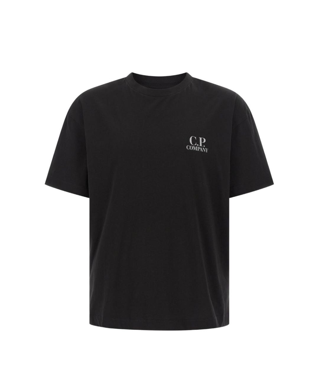 CP COMPANY Черная хлопковая футболка, фото 1