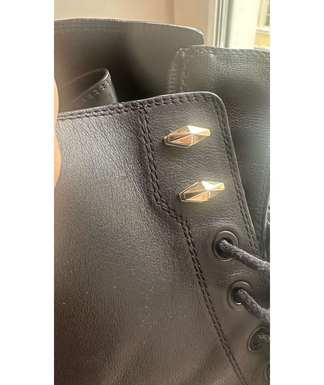 JIMMY CHOO Черные кожаные ботинки, фото 6