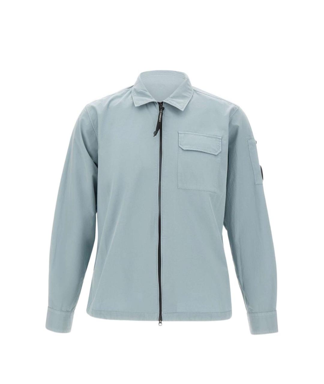 CP COMPANY Голубая хлопковая куртка, фото 1