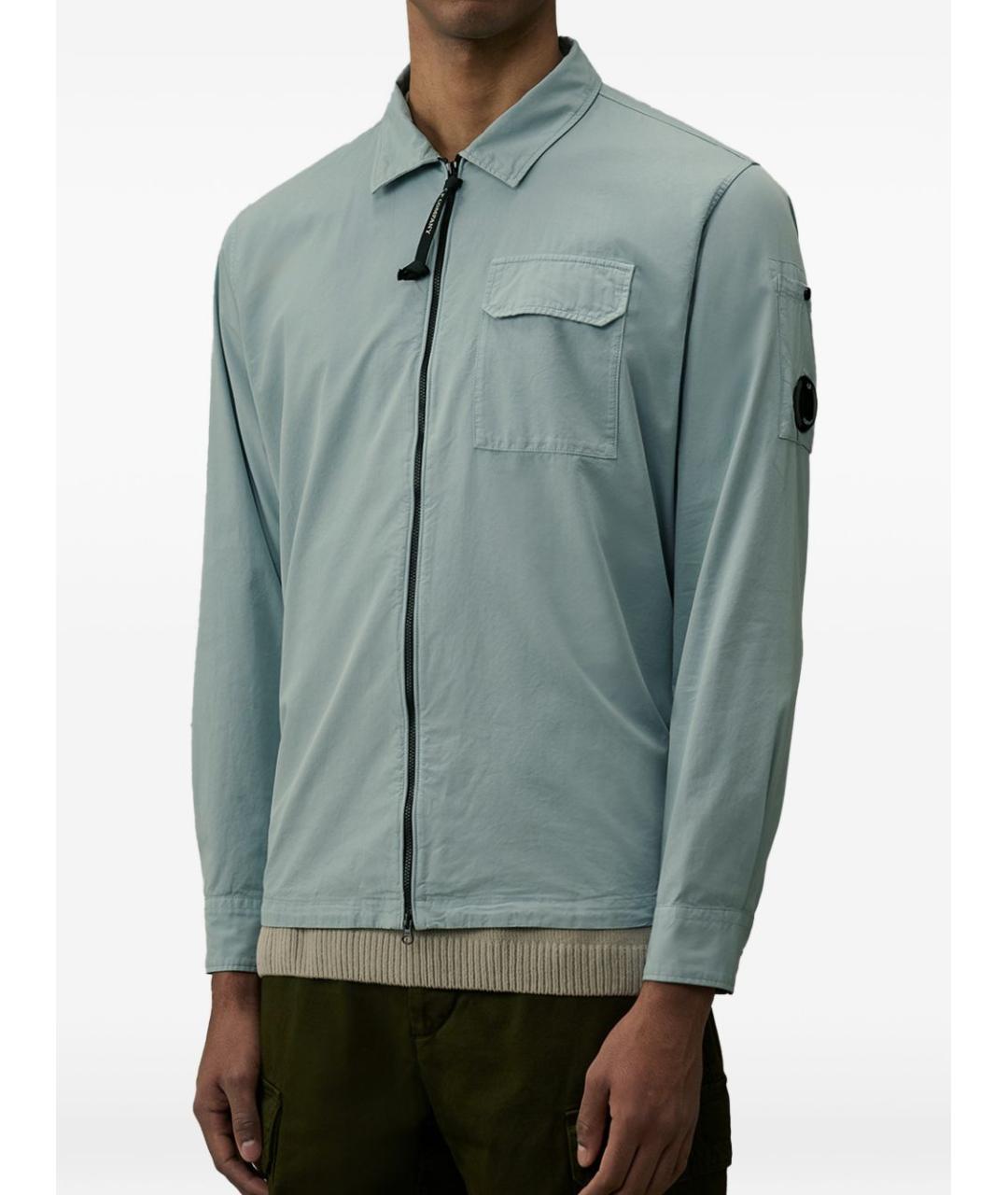 CP COMPANY Голубая хлопковая куртка, фото 7