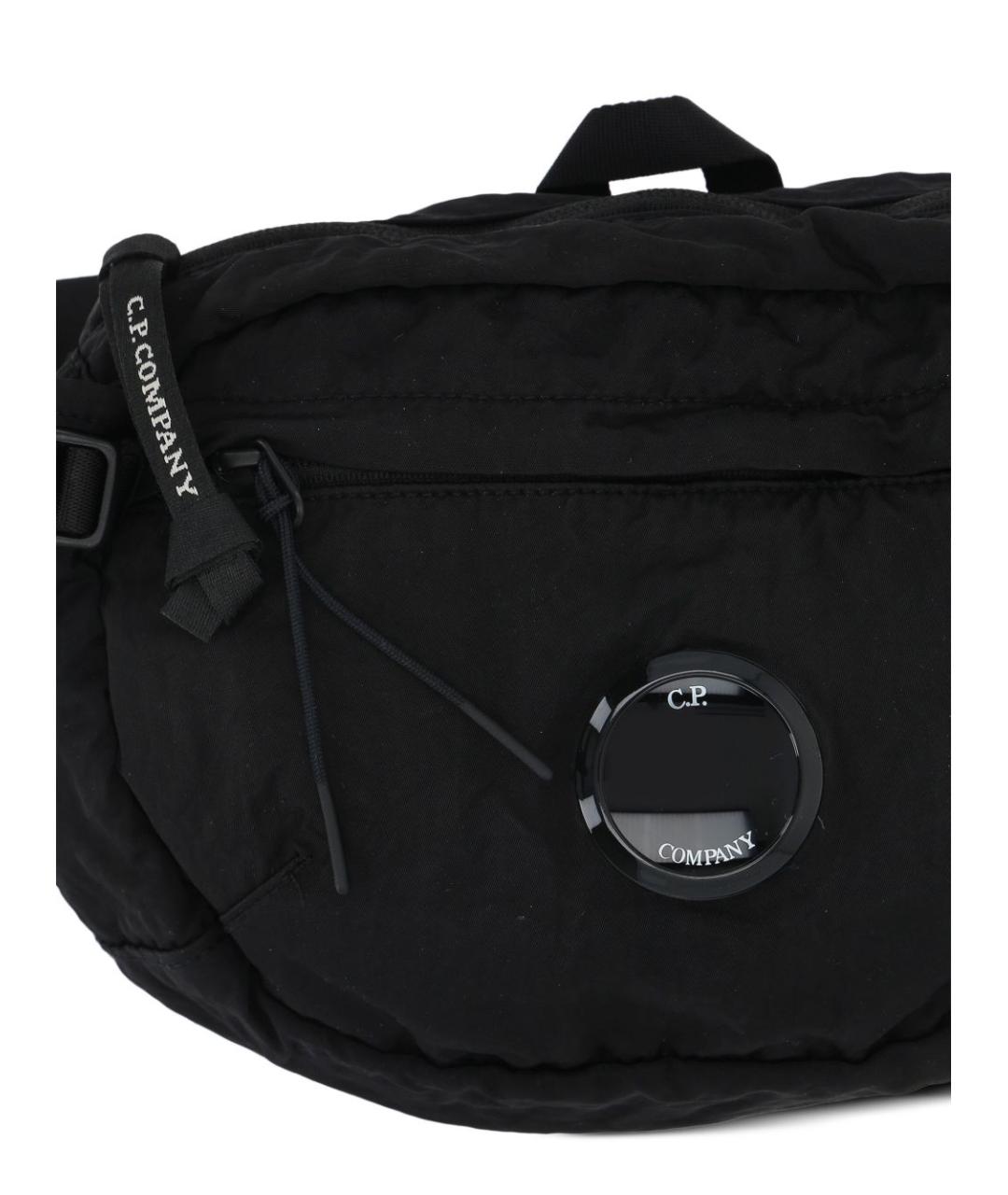 CP COMPANY Черная синтетическая поясная сумка, фото 5