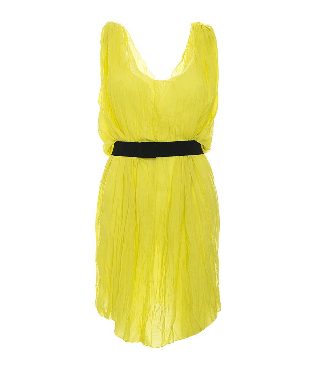 NUDE Желтое вискозное повседневное платье, фото 9