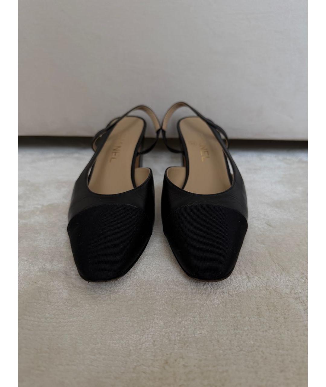 CHANEL Черные кожаные туфли, фото 7