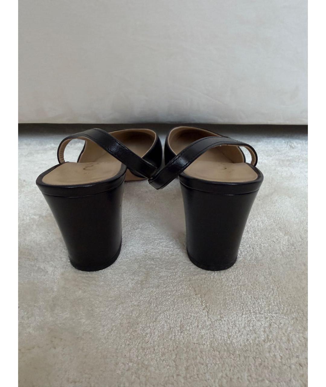 CHANEL Черные кожаные туфли, фото 3