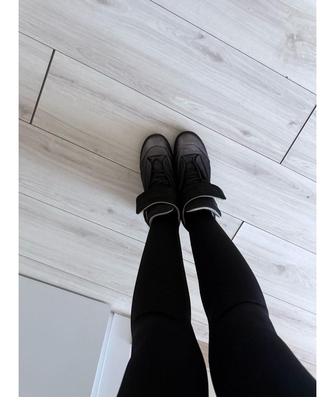 MAISON MARGIELA Черные замшевые кеды, фото 6