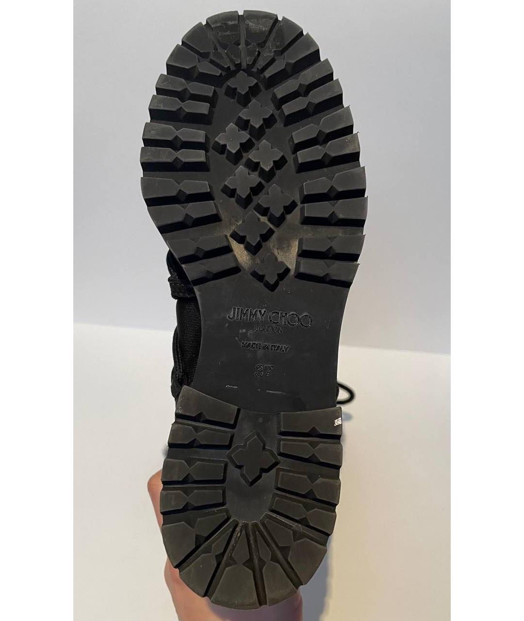 JIMMY CHOO Черные кожаные сапоги, фото 4