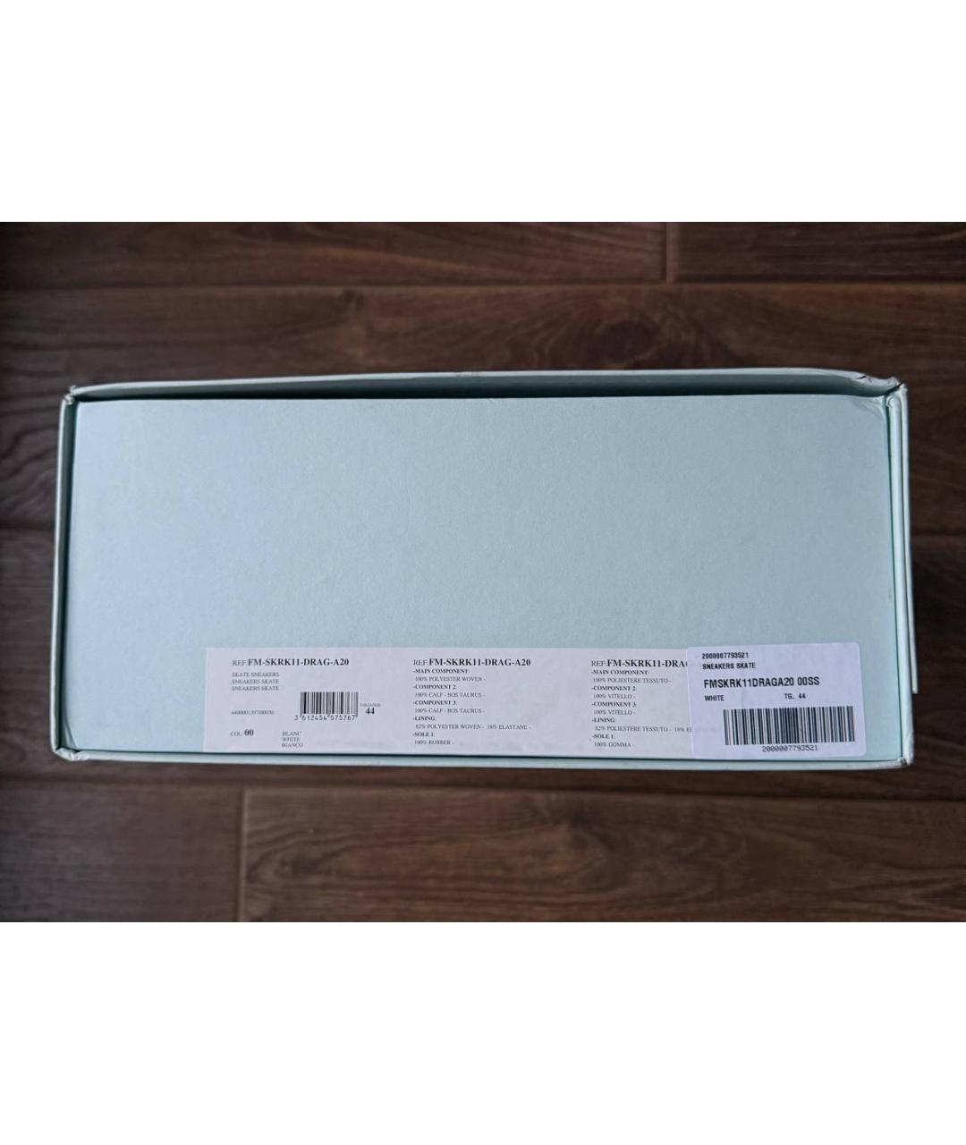 LANVIN Бежевые кожаные низкие кроссовки / кеды, фото 8