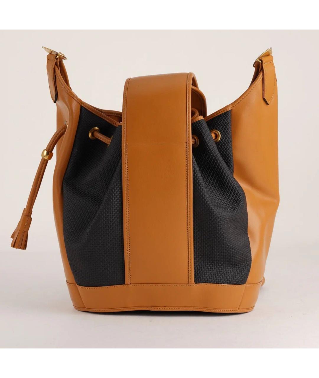 SAINT LAURENT Коричневая кожаная сумка через плечо, фото 4