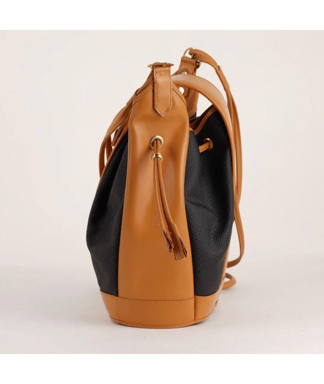 SAINT LAURENT Коричневая кожаная сумка через плечо, фото 6