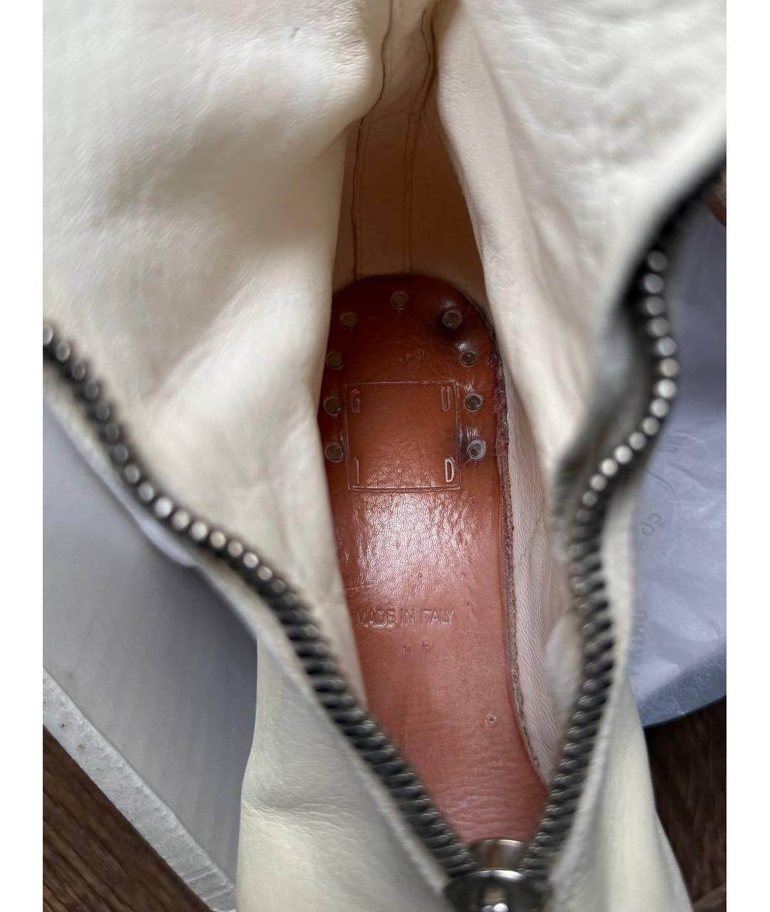 GUIDI Бежевые кожаные ботинки, фото 7