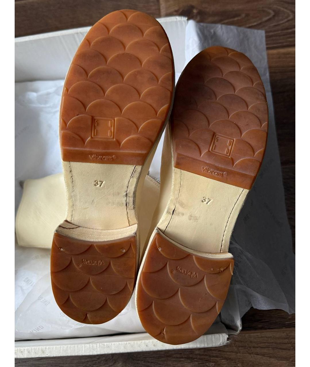 GUIDI Бежевые кожаные ботинки, фото 5