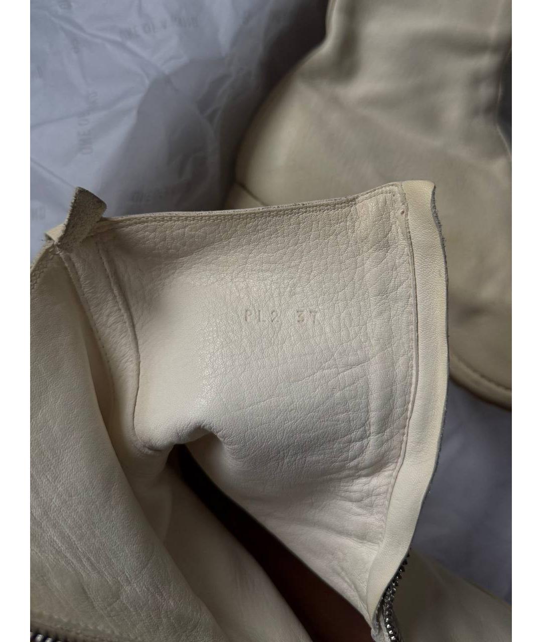 GUIDI Бежевые кожаные ботинки, фото 6