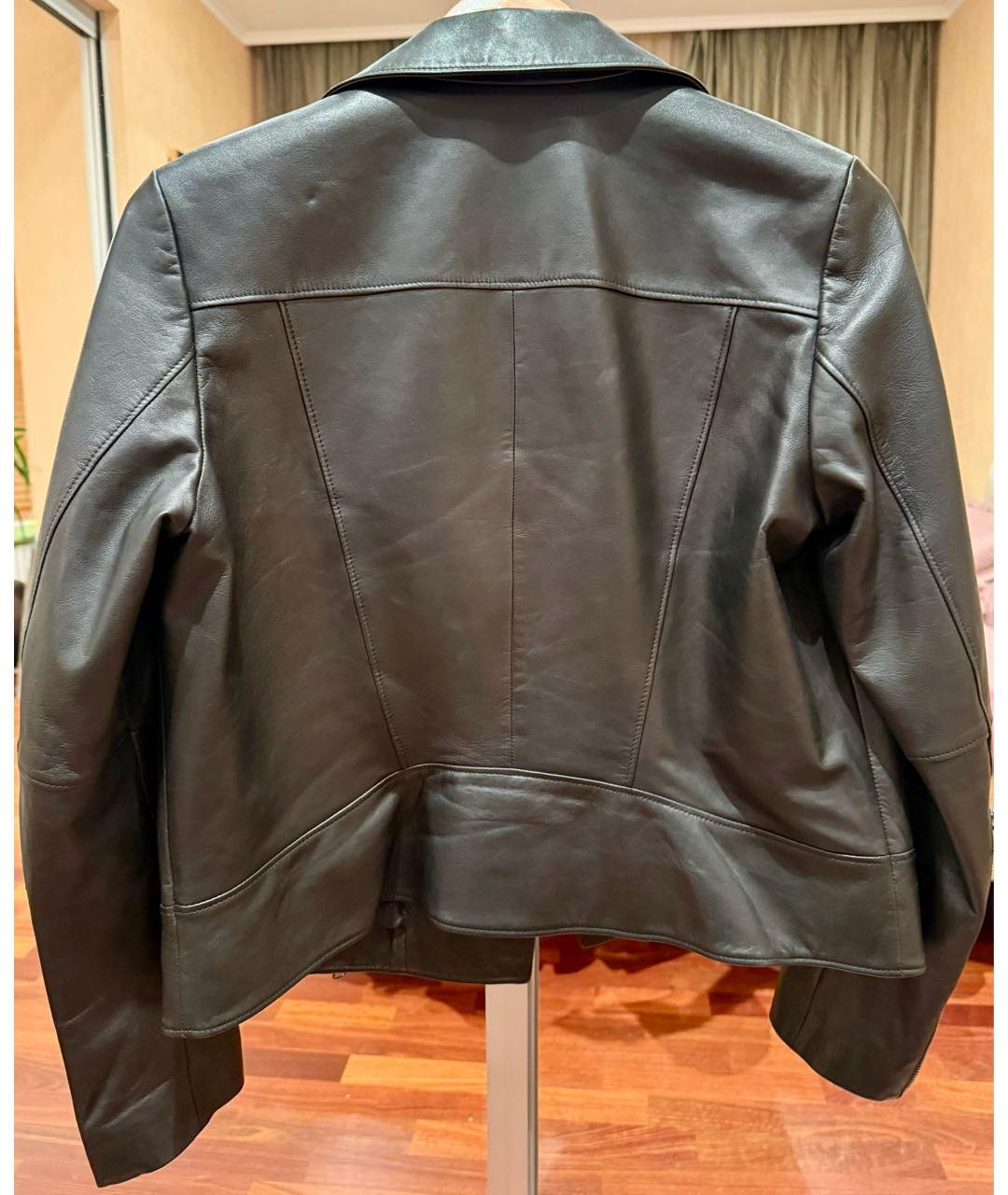 HUGO BOSS Черная кожаная куртка, фото 2