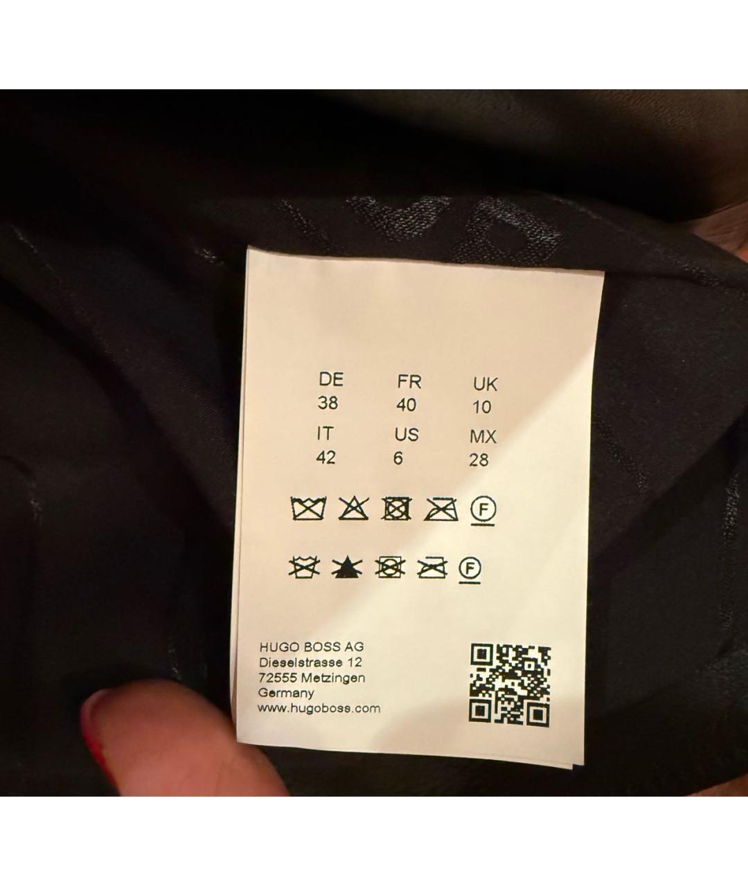 HUGO BOSS Черная кожаная куртка, фото 6