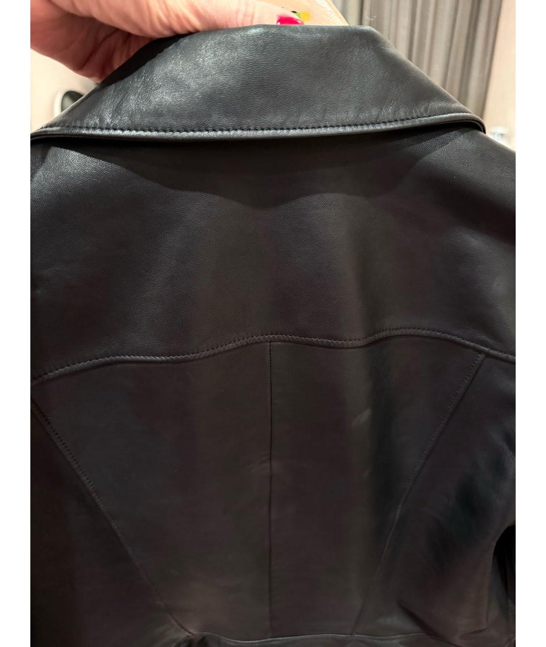 HUGO BOSS Черная кожаная куртка, фото 3