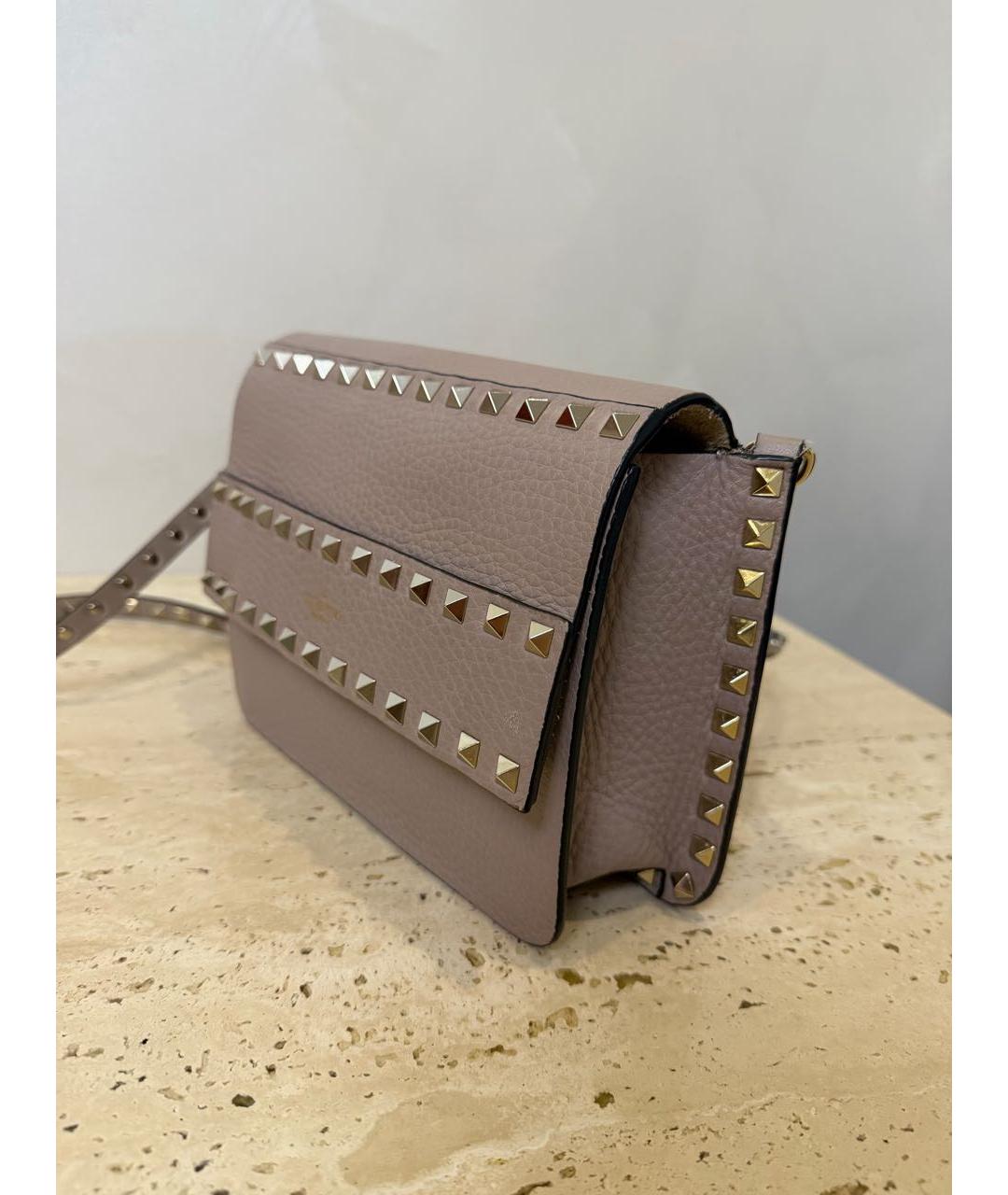 VALENTINO Бежевая кожаная сумка через плечо, фото 2