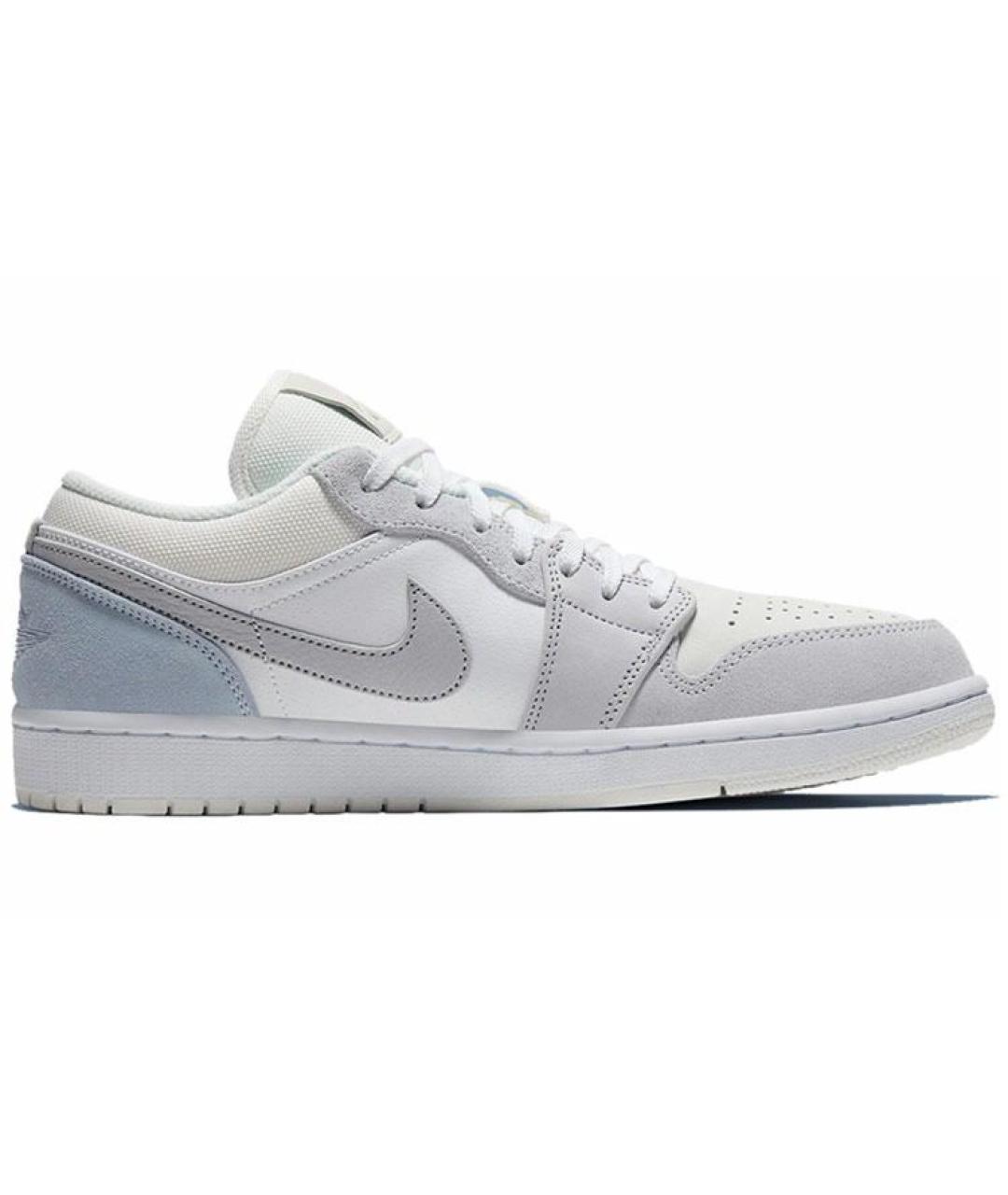 JORDAN Серые кожаные низкие кроссовки / кеды, фото 6