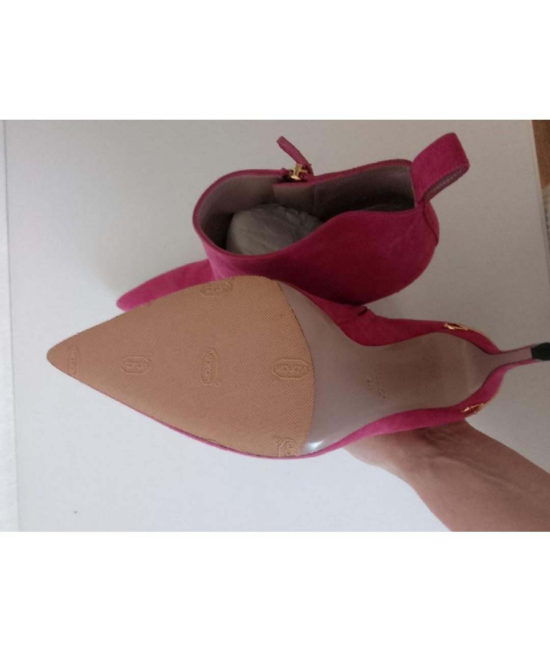 GUCCI Розовые замшевые ботильоны, фото 8