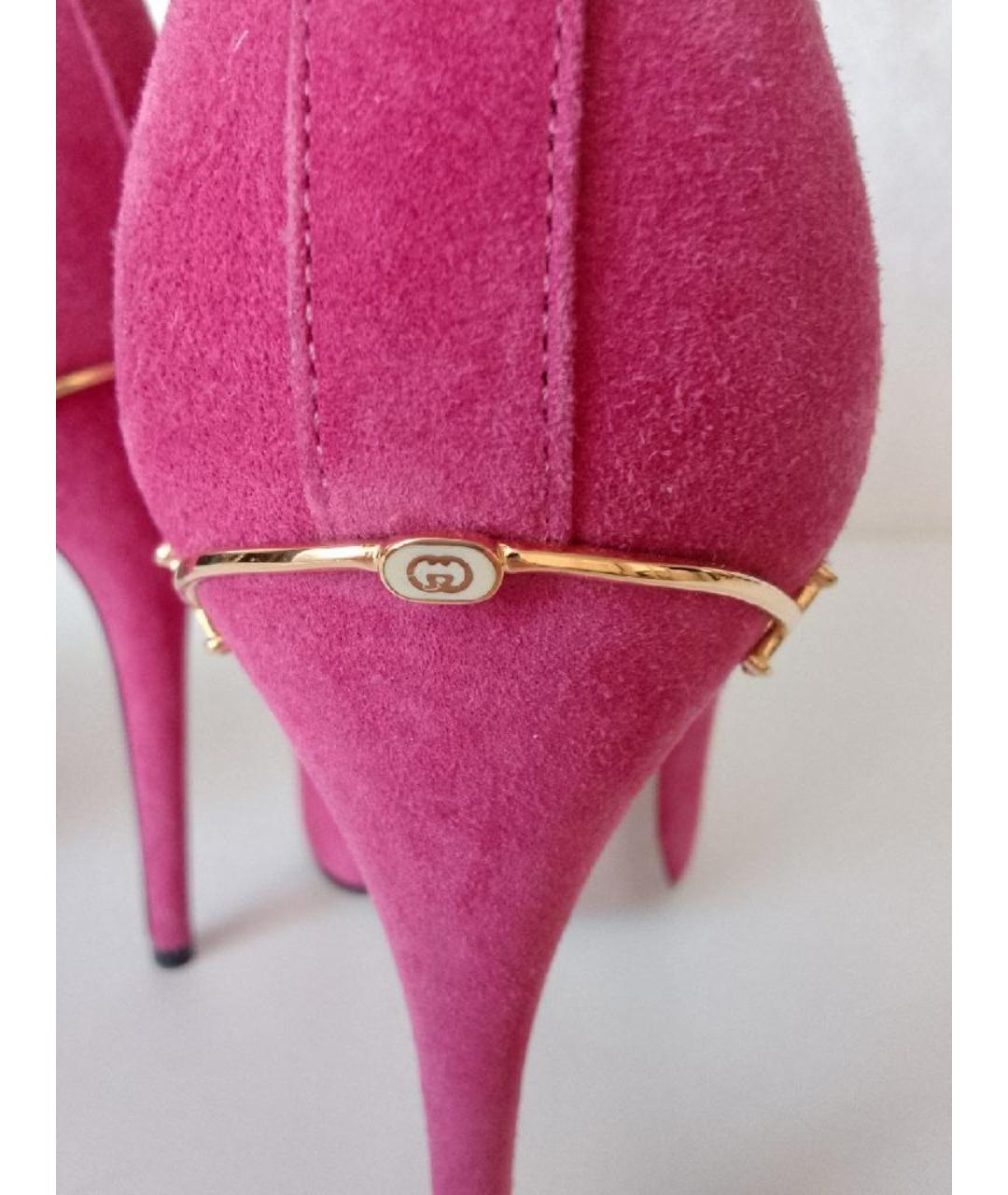 GUCCI Розовые замшевые ботильоны, фото 6