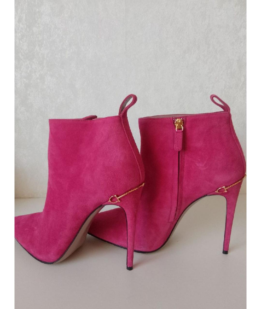 GUCCI Розовые замшевые ботильоны, фото 3