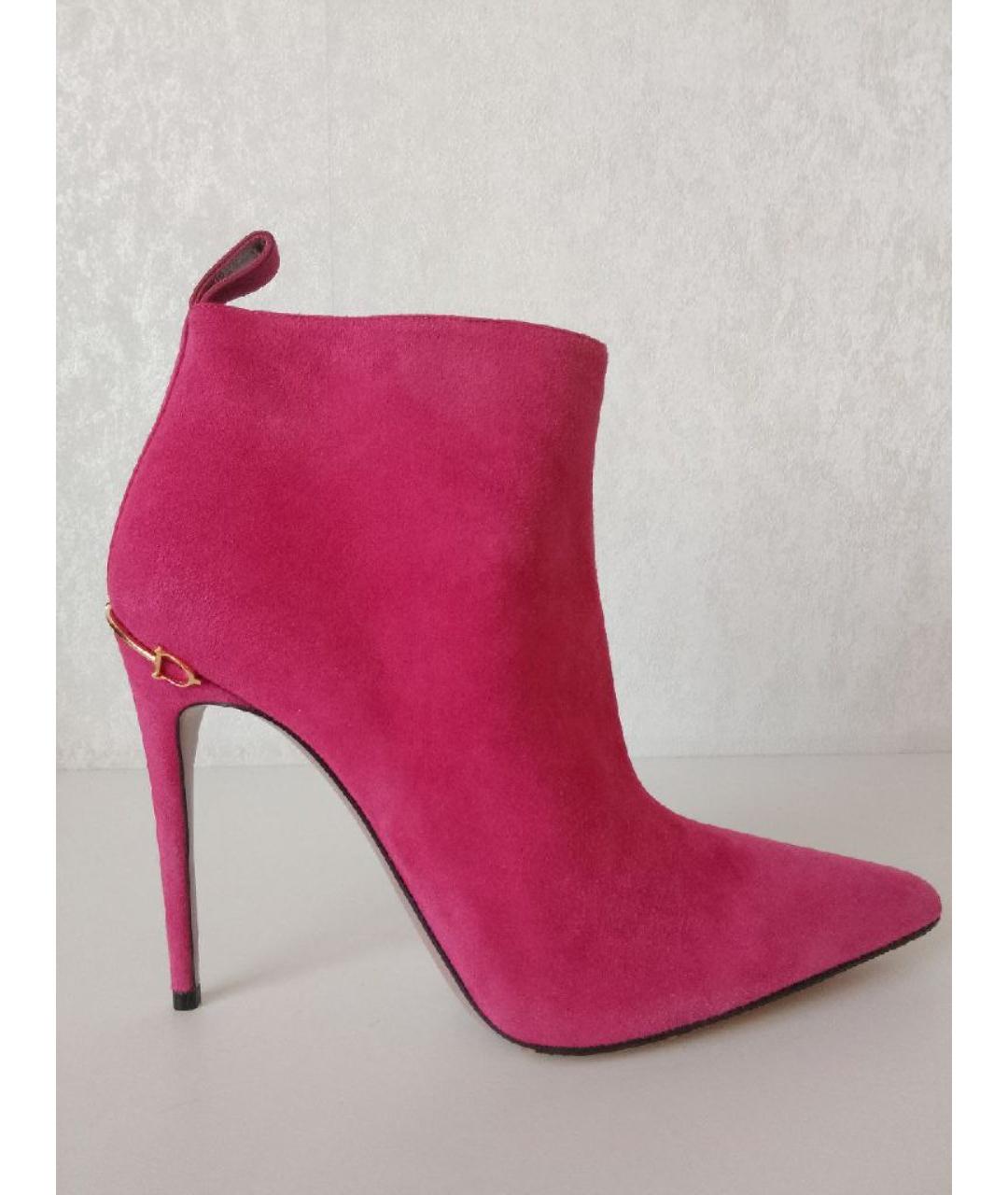 GUCCI Розовые замшевые ботильоны, фото 10