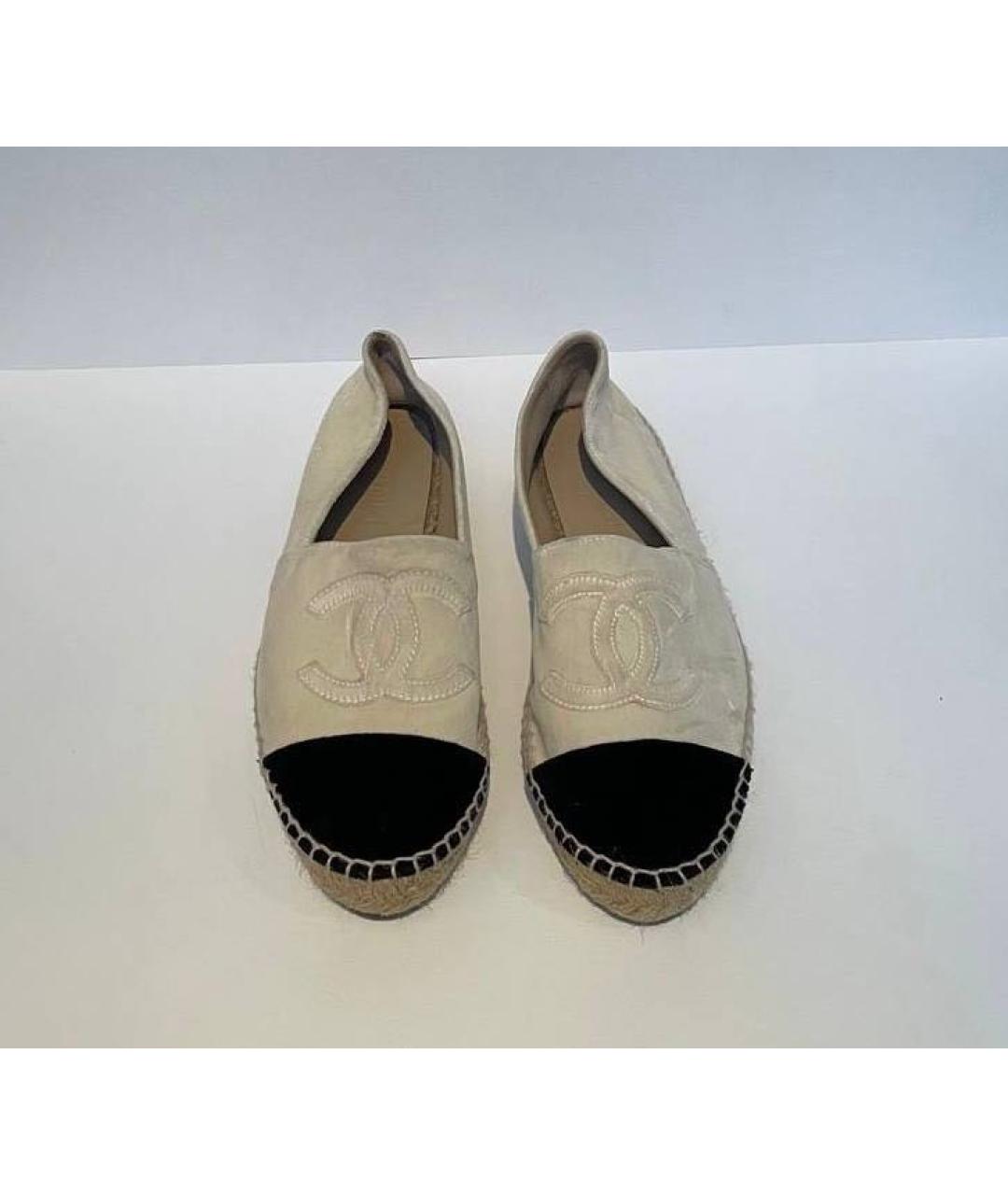 CHANEL Бежевые замшевые эспадрильи, фото 2