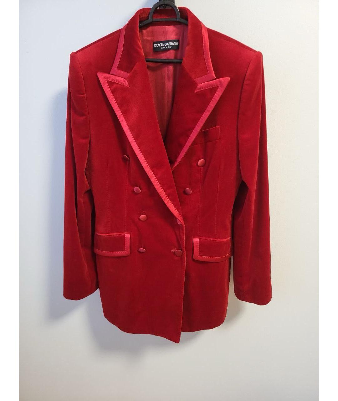 DOLCE&GABBANA Красный хлопковый жакет/пиджак, фото 9