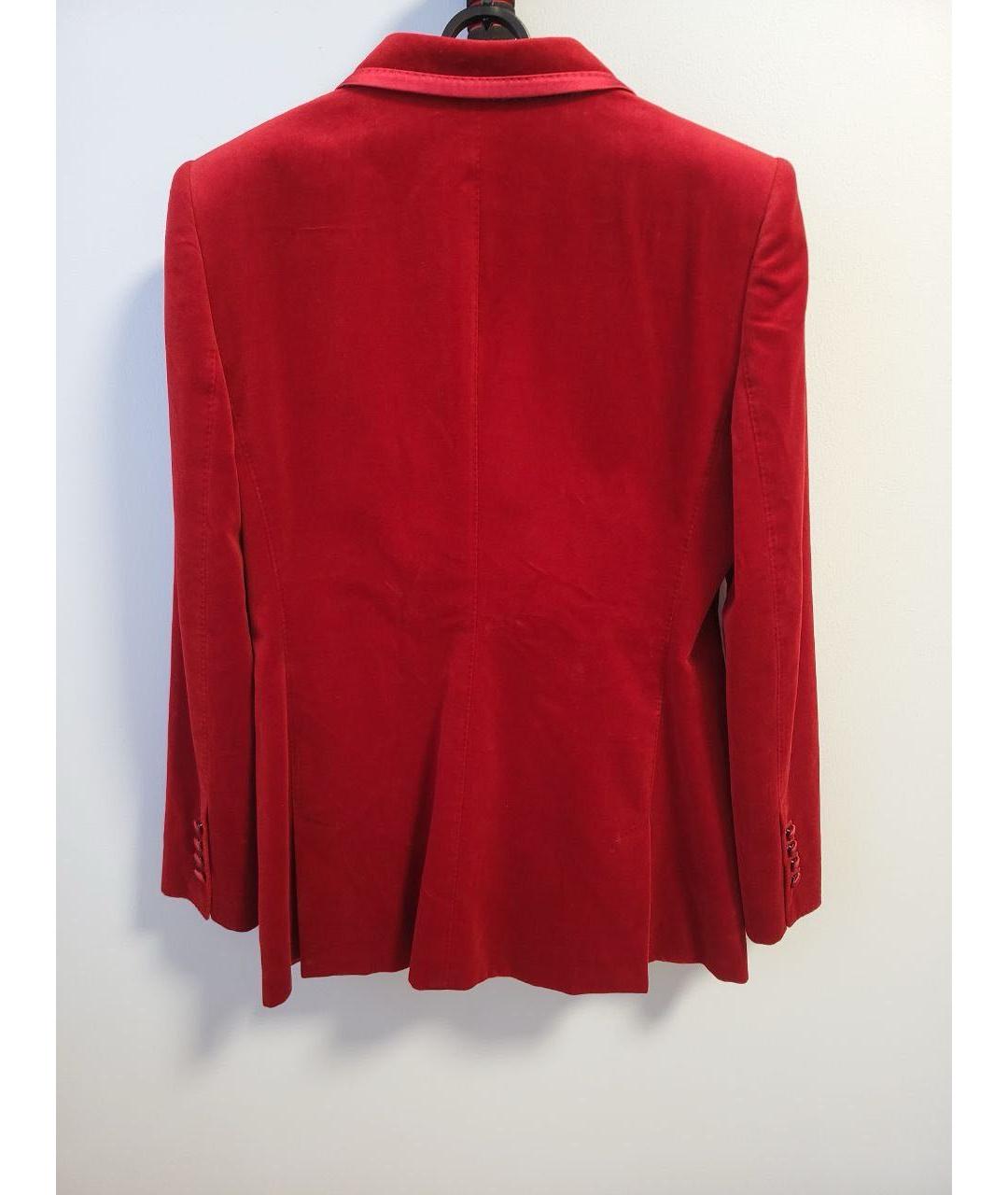 DOLCE&GABBANA Красный хлопковый жакет/пиджак, фото 2