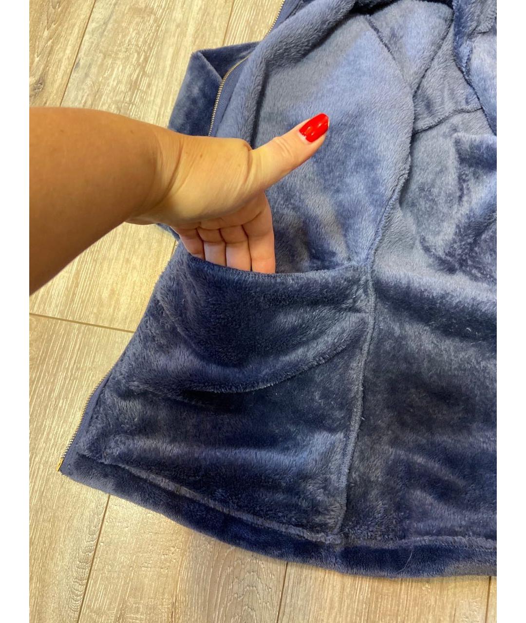 CALVIN KLEIN Синий полиэстеровый кардиган, фото 4